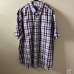 The Foundry Supply Co. Men’s Plaid Button-Up | 2XLT | Short Sleeve